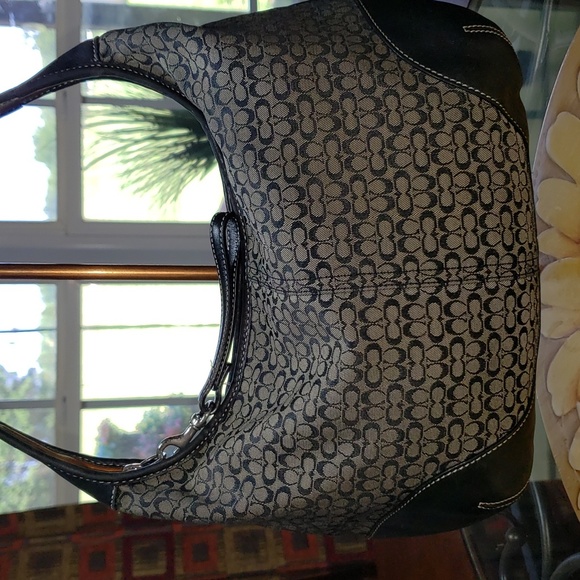 Coach Handbags - 💘🖤💘 COACH SHOULDER ERGO BLACK SIGNATURE JACQUARD LEATHER HOBO SHOULDER BAG